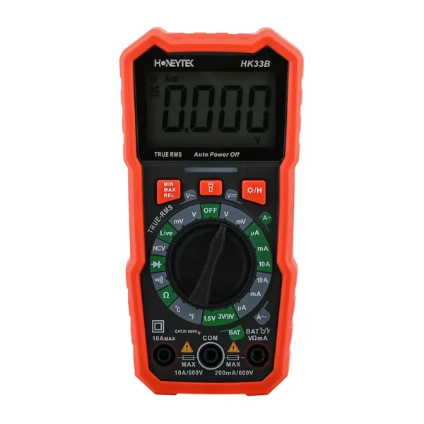 HK33B TRMS Compact Manual Digital Multimeters with Temperature