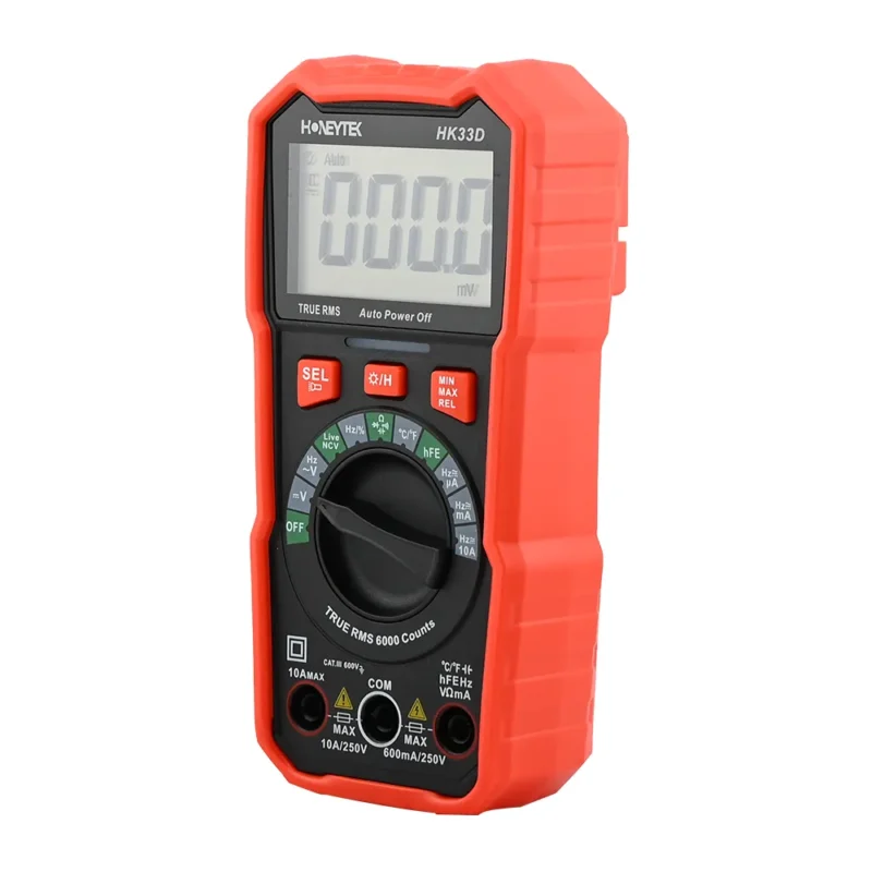 HK33D 6000 Counts TRMS Compact Auto Digital-Honeytek