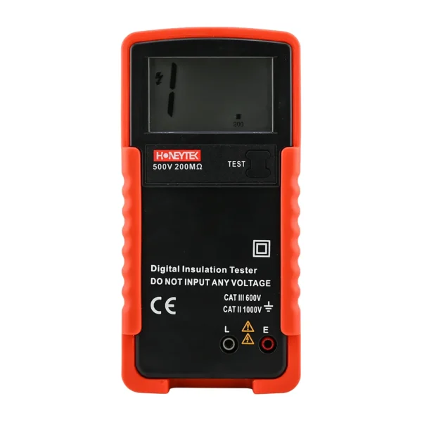 HK60E 2,000 Counts 500V 200MΩ Handheld Insulation Tester