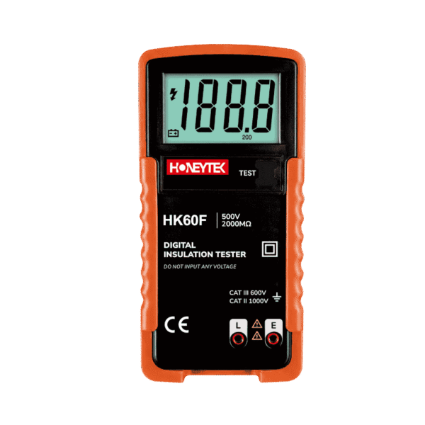 HK60F 2,000 Counts 500V 1000MΩ Handheld Insulation Tester