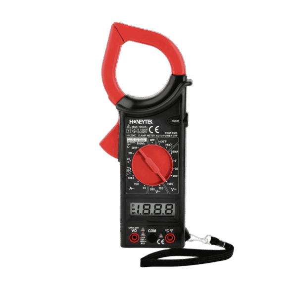HK266C 2,000 Counts Manual TRMS Clamp Meter with 1000A AC & Temperature