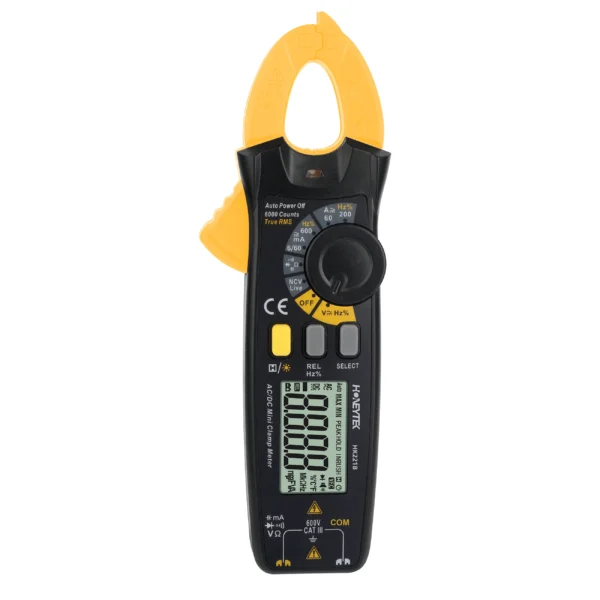 HK221B 6,000 Counts 1mA~200A DC/AC Current Clamp Meter