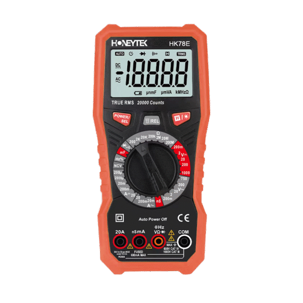HK78E 20,000 Counts TRMS Manual Range NCV Digital Multimeter
