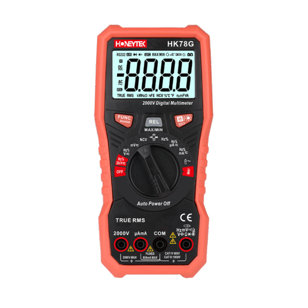 HK78G 2000V TRMS Auto Range Digital Multimeter for PV solar