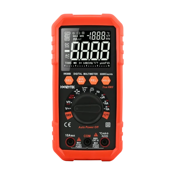 HK88B 6000 Counts TRMS Auto-Range Digital Multimeter with EBTN Display