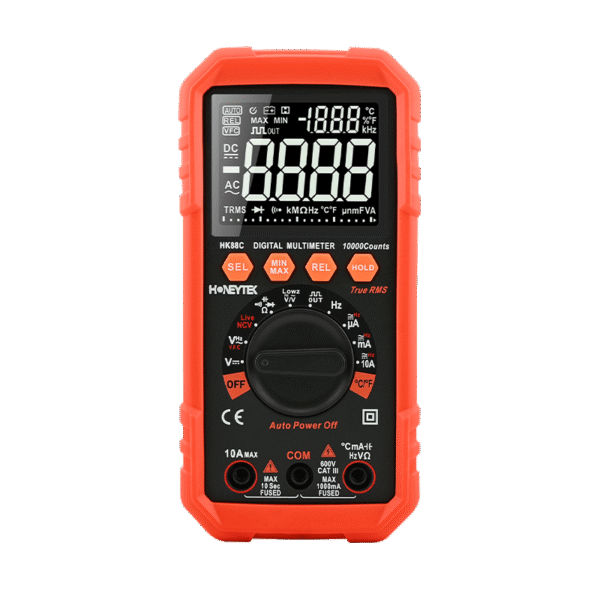 HK88C 9999 Counts TRMS Auto Range Digital Multimeter with EBTN Display