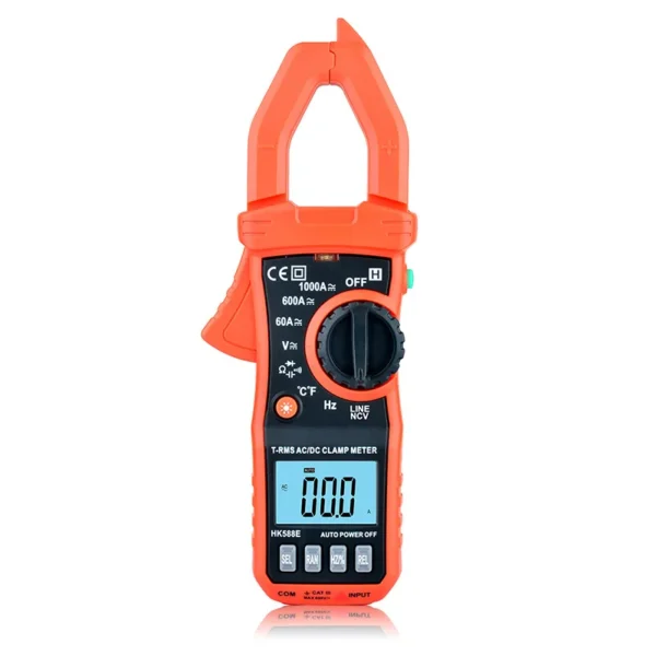HK588E 5999-Count True RMS 1000A AC/DC Clamp Meter with Inrush Current Test