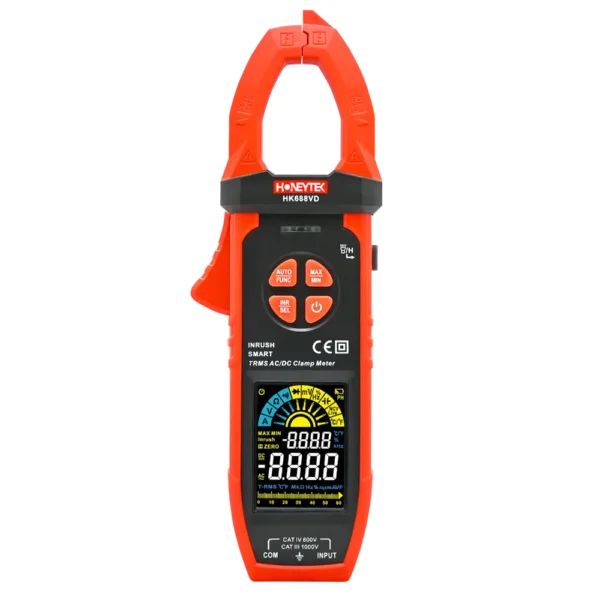 HK688VD 6000 Counts 600A1000V DC/AC TRMS Smart Clamp Meter