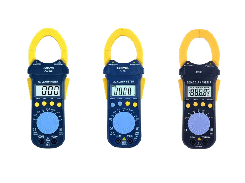 Honeytek A3380B A3383 A3390 Ultra-Slim Dual-Jaw Clamp Meter