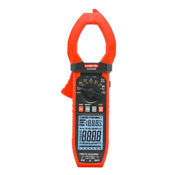 HK689E clamp meter, AC+DC clamp meter, True RMS clamp multimeter, 1000A clamp meter