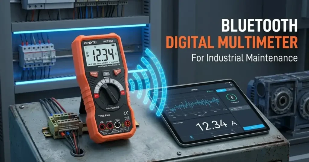 Honeytek HK78BT Bluetooth digital multimeter for industrial preventive maintenance (1)
